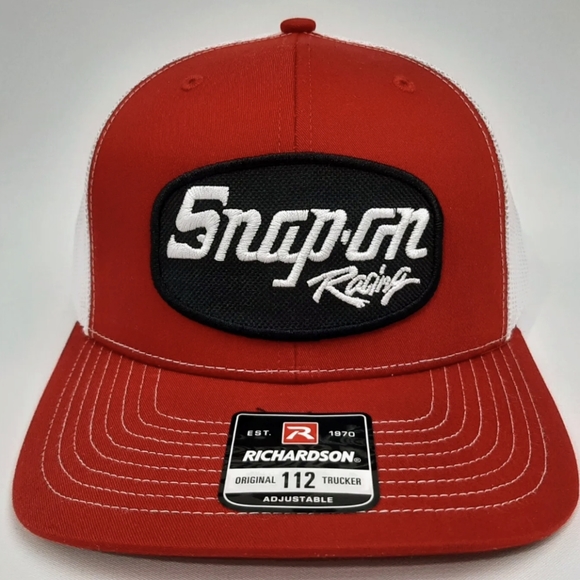 Richardson 112 Snap On Tools Cap Hat Embroidered Patch Trucker Mesh Tech Mechani - Picture 1 of 5